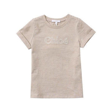 Chloe C20112 C03 Logo Kids Short Sleeve T-Shirt 144593961