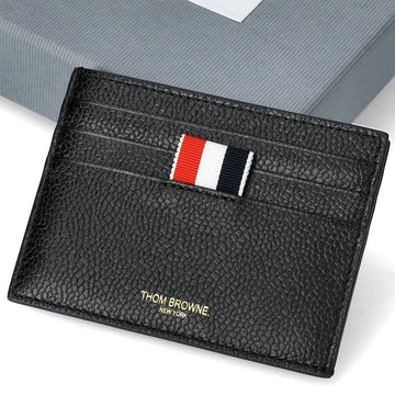 THOM BROWNE ペブルグレインレザーのカードホルダー 153743169