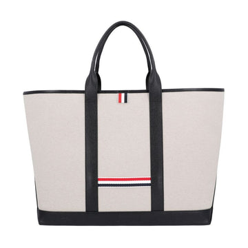 Thom Browne Striped Three-Stripe Medium Tote Bag 153743987