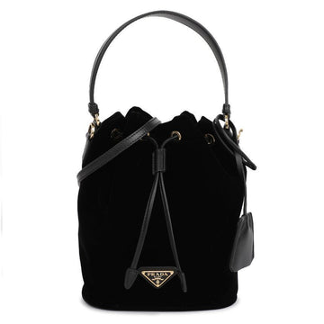 PRADA 女性用ナパレザー ディテール ベルベット ミニバッグ 131586762