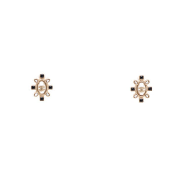 CHANEL ブラック CCロゴ パール ゴールドイヤリング AB2455 153744396