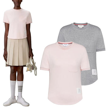 THOM BROWNE Milano Baumwolle Kurzarm T-Shirt 153745500
