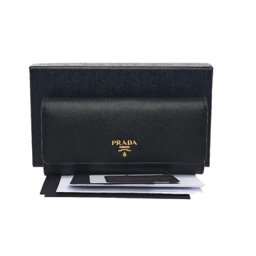PRADA サフィアーノ メタルロゴ カーフスキン 長財布 153745567