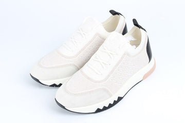 HERMES アディクト ニット スニーカー ピンク 38.5(255) 153746447