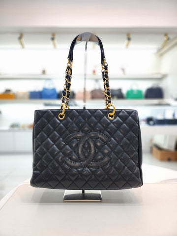 CHANEL Caviar Grand Shopping Gold Shoulder Bag A50995 153747657
