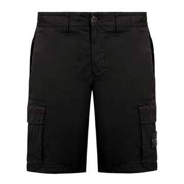 STONE ISLAND ブラッシュドコットンキャンバスガーメントダイバミューダカーゴショーツパンツ ブラック 1015L11WA A0129 153748199