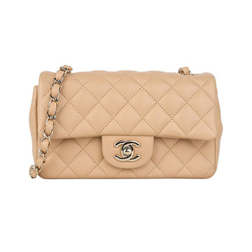 CHANEL Classic Lambskin New Mini Flap Bag Beige Gold (Department Store Invoice Copy) 36801 153748486