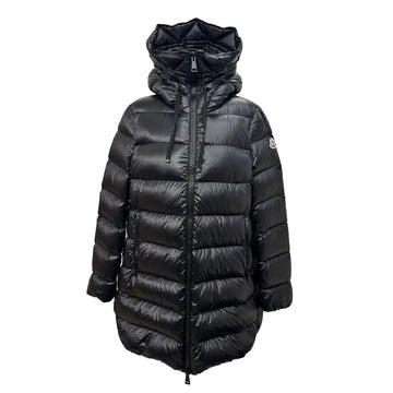 MONCLER ブラックフードロングダウンジャケット女性用 4サイズ 5VMRO18560 153766468