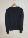 AMI Black Small Heart Embroidery Wool Knit E20HK001 153767198 [P]
