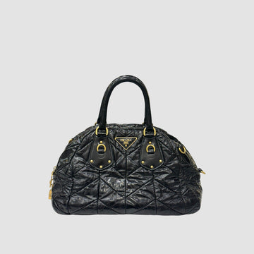 PRADA Lackleder gesteppte Tote Tasche 153767725