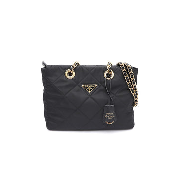 PRADA リナイロン三角ロゴゴールドメタルチェーントートバッグ兼ショルダーバッグkk80335065 153786315