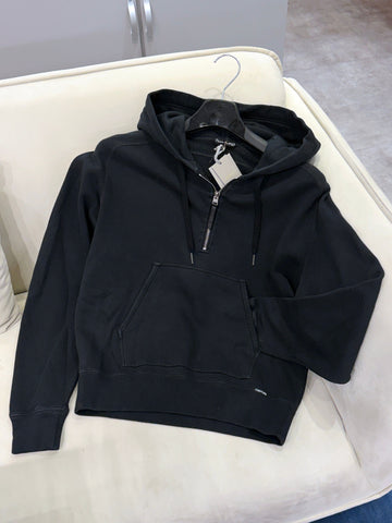 Tom Ford Half-Zip Hoodie Black 153786561