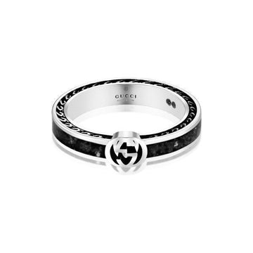 GUCCI Interlocking Ring G 3.5mm Silber Damenring YBC701620001 40694845