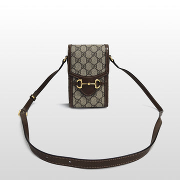 GUCCI ホースビット 1955 GG スプリーム キャンバス クロスバッグ ブラウン 625615 153792684