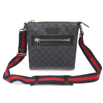 GUCCI GGスプリームキャンバスWEBストライプスモールメッセンジャークロスバッグ 153792839