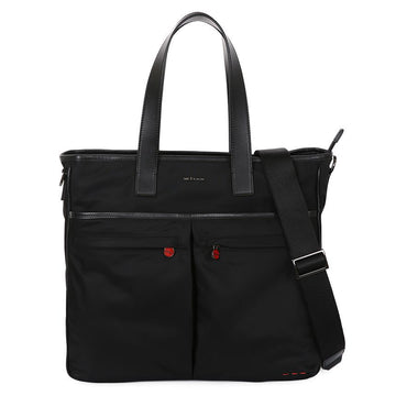 Kiton Nylon Leather Two-Way Crossbody Bag 153793383