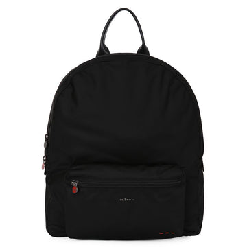 Kiton Logo Nylon Leather Black Backpack 153793419
