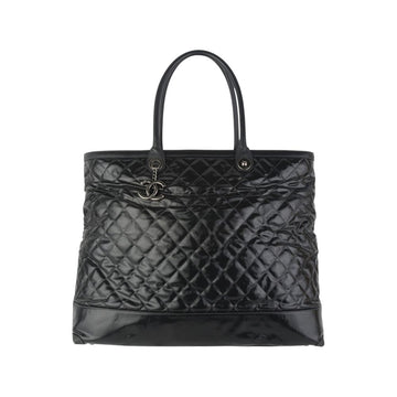 CHANEL Vintage Silver-Tone PVC Gpy Shopper Bag Extra Large 36805 153794627