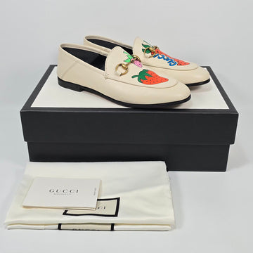 GUCCI Erdbeer-Druck Horsebit Slipper (215) 42361394