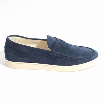 BRUNELLO CUCINELLI Penny Loafer aus Suede in Navy MZUSOLP312 C8862 153810586