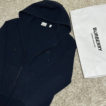 BURBERRY ケシミアニットフーディジップアップ 153828337