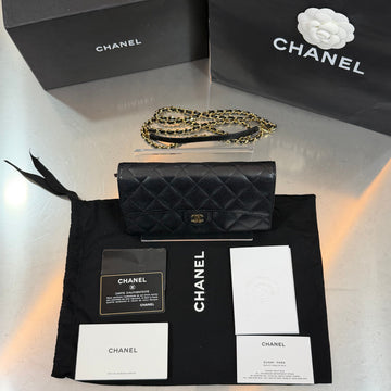 CHANEL キャビア ゴールドチェーン 財布 チェーンバッグ 153828386