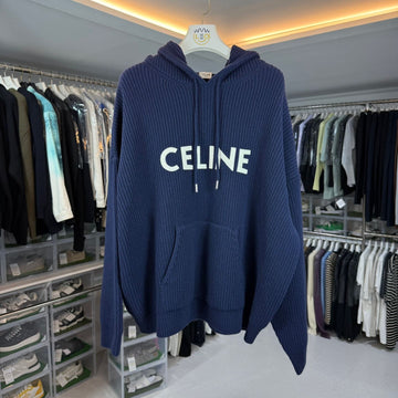 CELINE リブウールロゴニットフード 12345 153828418