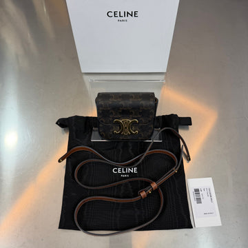 CELINE トリオペ ミニ クロード レザー クロスバッグ 153828430