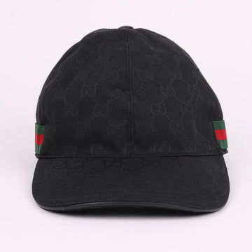 Gucci Black GG Fabric Baseball Cap L 153845527