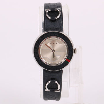 Gucci Horsebit Black Leather Watch 129.5 153845577