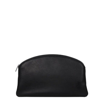 The Row 25FW Black Round Compact Pouch Clutch W1864L628 153845610