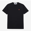 COMME DES GARCONS PLAY kleines rotes Herz Abzeichen Unisex T-Shirt 149504655 [P]