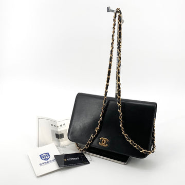 CHANEL Bürstenlogo Gold WOC Umhängetasche 153850136