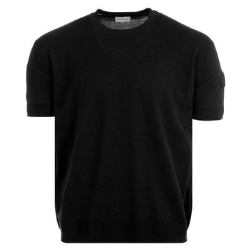 MONCLER Silk-Cotton-Blend T-Shirt, Kurzarm, Schwarz, 25SS 9C00011 M6329 999 136603500