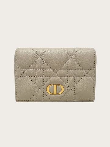 DIOR サンドベージュ グリシン カロ サプル カナージュ レディース 財布 153852860