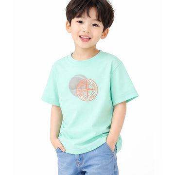 STONE ISLAND キッズ バスケットボール Tシャツ ミント V0044 50262122