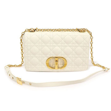DIOR アイボリー サプル カナージュ カーフスキン カロ ミディアム ショルダーバッグ M9242UWHC 153853578