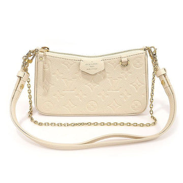 LOUIS VUITTON クリームベージュモノグラムアンフレントイージーポーチオンストラップ2WAY 153853599