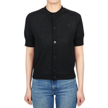 AMI Women's Short Sleeve Cardigan 153433985