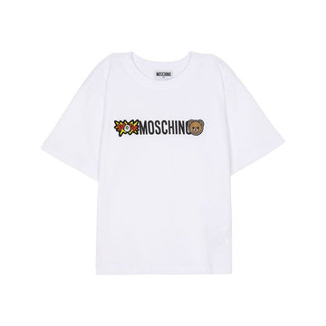 MOSCHINO キッズ 半袖 Tシャツ HUM05Q LAA24 10101 (成人着用可能) 153853746