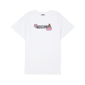 MOSCHINO Kinder Kurzarmkleid HEV0GL LDA25 10101 (tragbar für Erwachsene) 153853741