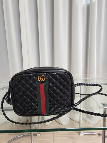 GUCCI Mini Quilted Ophidia GG Crossbody Schwarz 536441 153859546