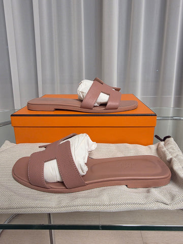 Hermes Oran Sandals Appson & Poslen Women's Slippers (37.5) 153859745 [P]