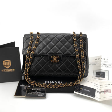 CHANEL ラムスキン クラシック ジャンボ フラップ ショルダーバッグ 153859978