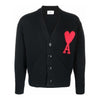 AMI Großes Herz Cardigan Schwarz 22SS E22UKC003 016 009 29807150 [P]