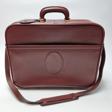 CARTIER Leder 2WAY Boston Bag Reisetasche (Unisex weicher Koffer, seltenes Stück) 602-42 153888363