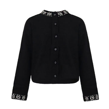 BONPOINT Kids Rhinestone Cashmere Beaded Cardigan 199 153891476