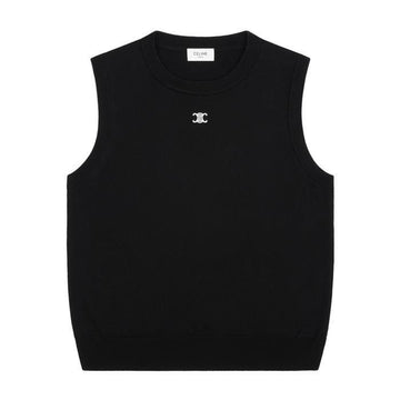 CELINE トリオフェ ファイン ウール ニット ベスト トップ 153891624