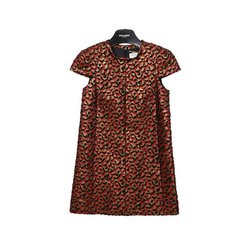 Saint Laurent Leopard Mini Dress 34 153739522
