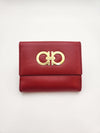 SALVATORE FERRAGAMO Gancini Kompakt Geldbörse Rot A 153895944 [P]